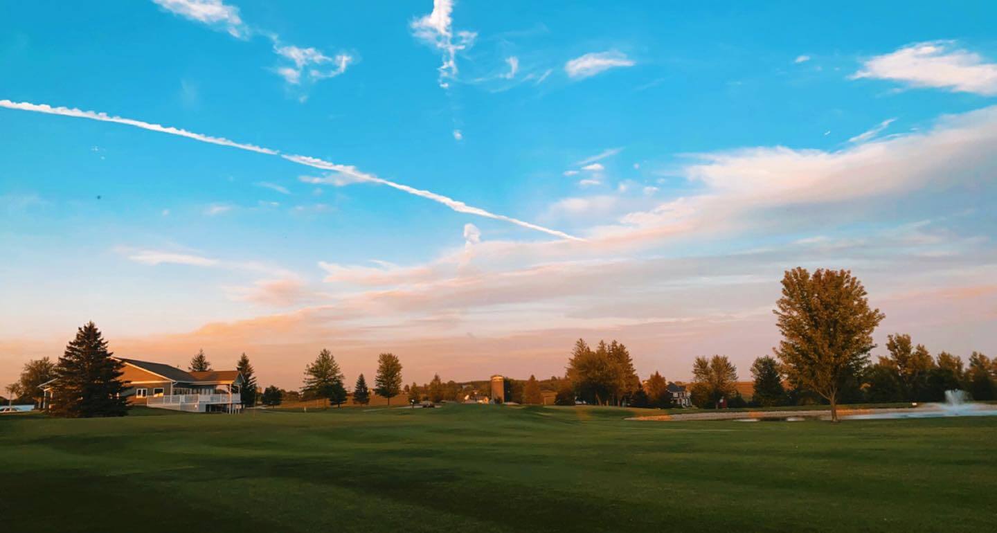 Sunset on the golf course